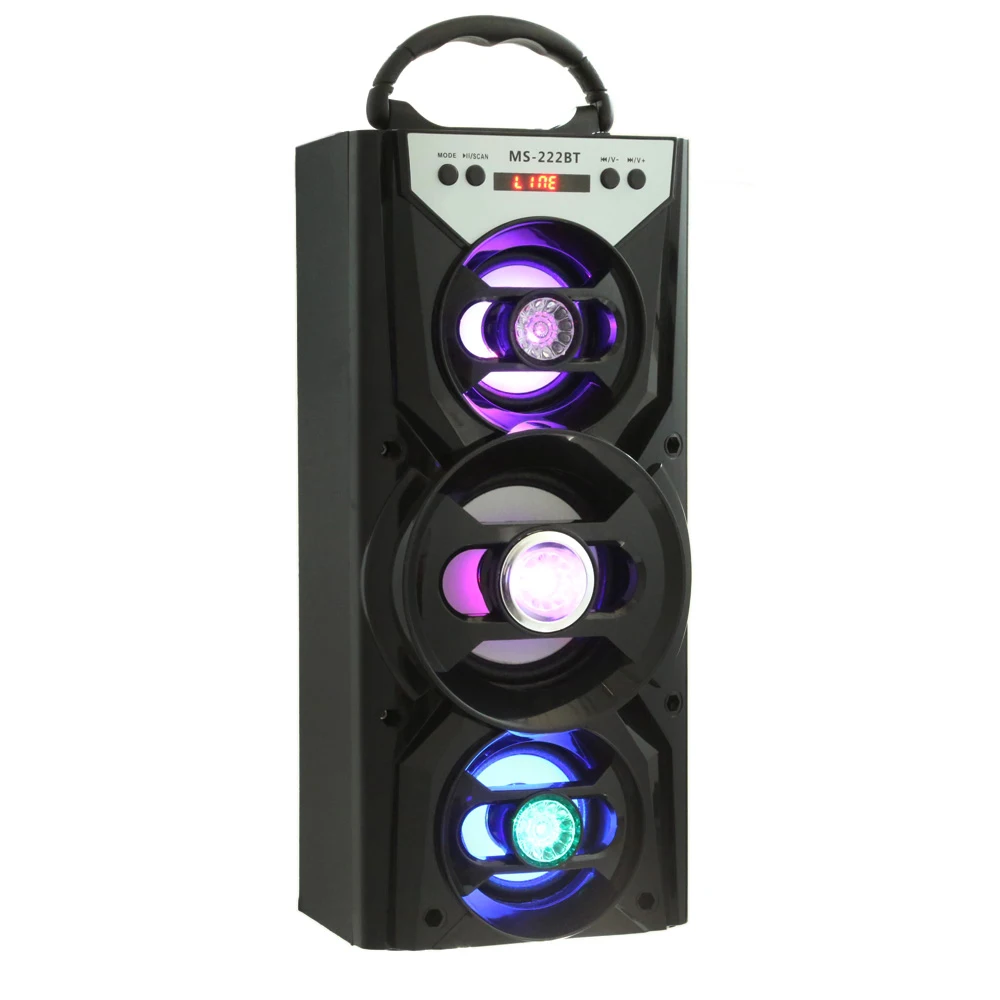 Sporch MS 222BT Портативный Bluetooth Динамик 4 дюймовый стерео Hi Fi громкий с светодиодный