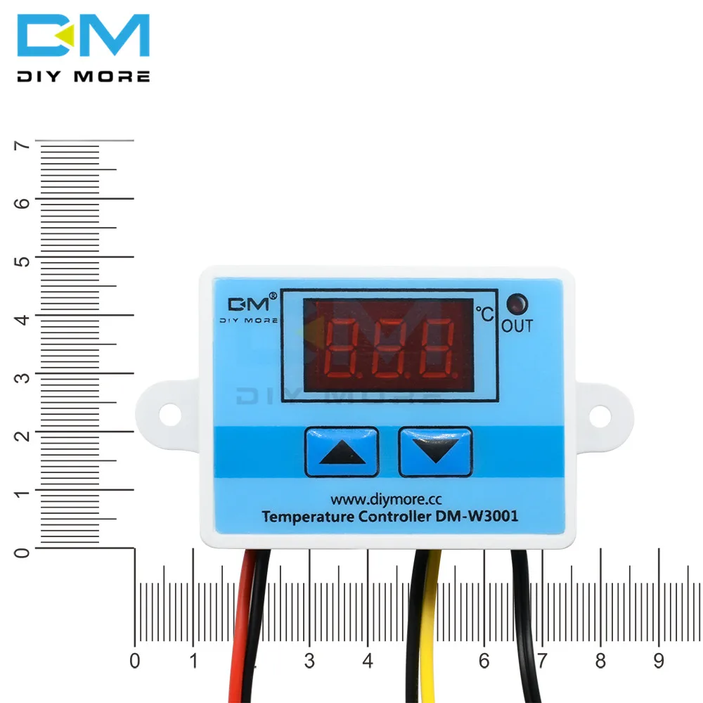 Переменный ток 220 В DC 12 В 24 В W3001 контроллер температуры цифровой светодиодный контроллер температуры термометр термо контроллер переключатель зонд