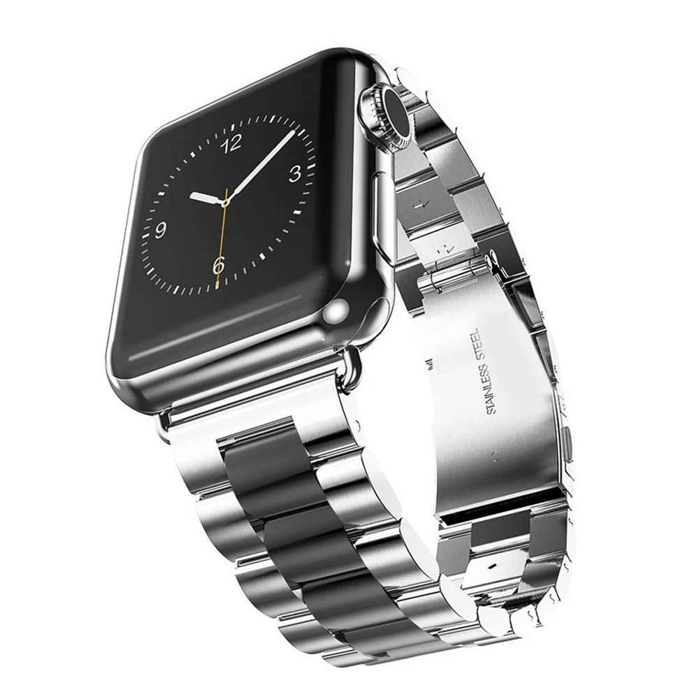 Ремешок из нержавеющей стали для apple watch band 44 мм 40 браслет iwatch 42 38 series 5 4 3 38/42/40