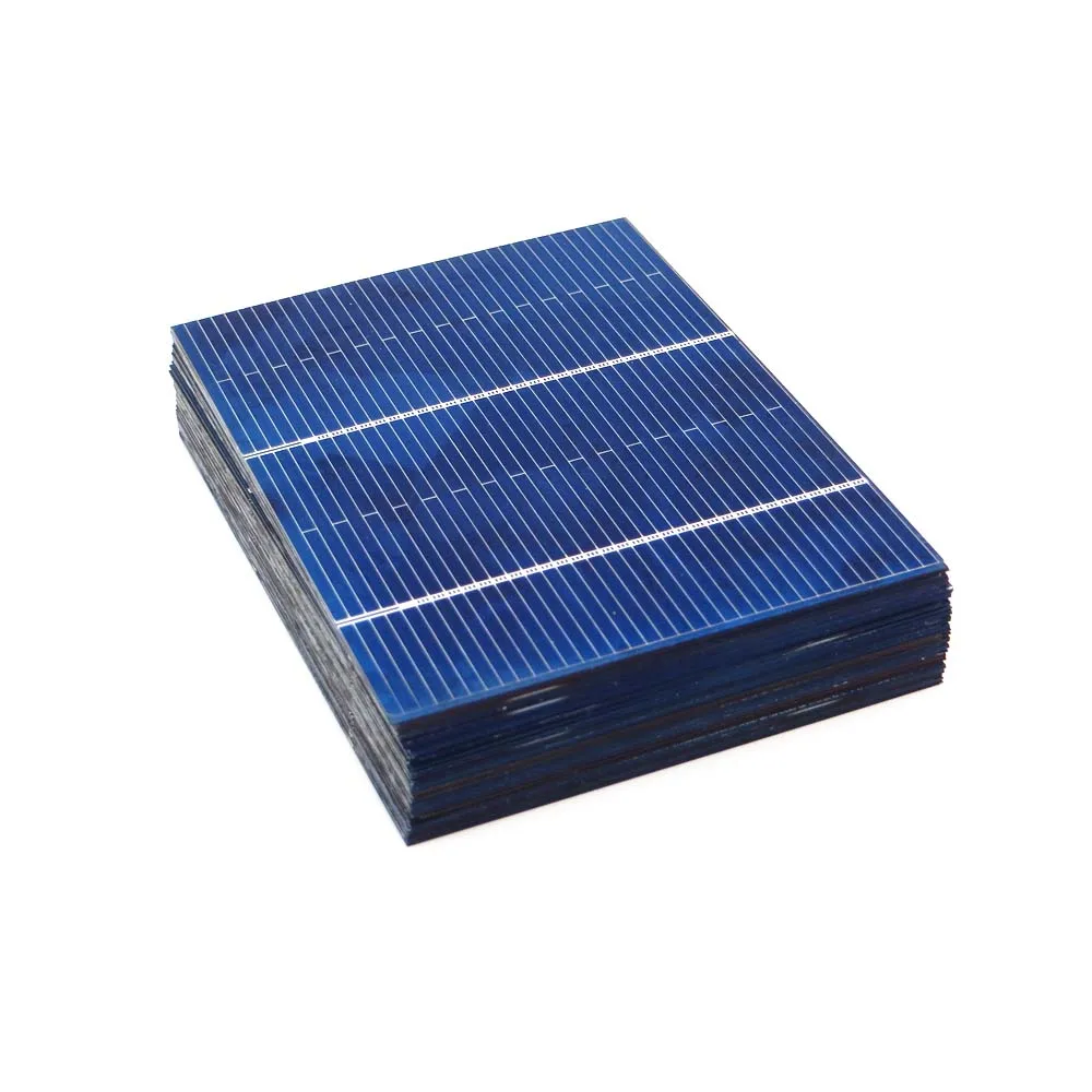 50 шт. 78x52 мм солнечная панель DIY солнечные элементы поликристаллический фотоэлектрический модуль DIY Солнечное зарядное устройство Painel Солнечный 0,66 ВТ