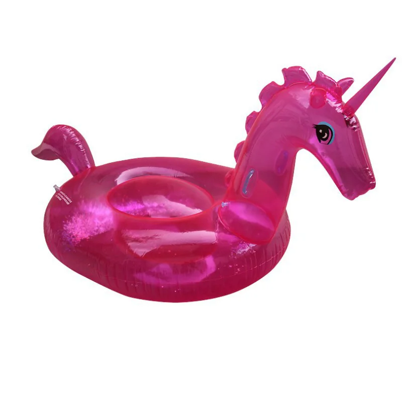 240 см гигантский Блестящий Единорог Кристалл Зеленый Розовый Pegasus надувной матрас для бассейна 2018 Ride-On плавание кольцо воздушный матрас