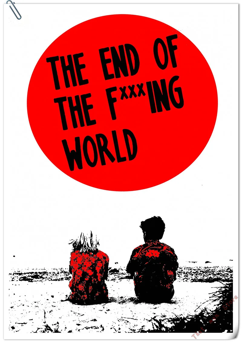 The End of the F* ing World Плакат, четкое изображение, наклейки на стену, украшение дома, высокое качество, печать, белая бумага с покрытием, домашнее искусство - Цвет: Темно-серый