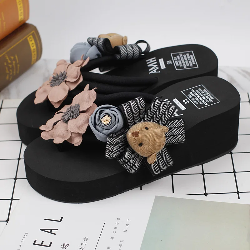 Female Summer Fashion Korean Most Comfortable Womens Slippers Flip Flops Shoes Discount Online 6cm56