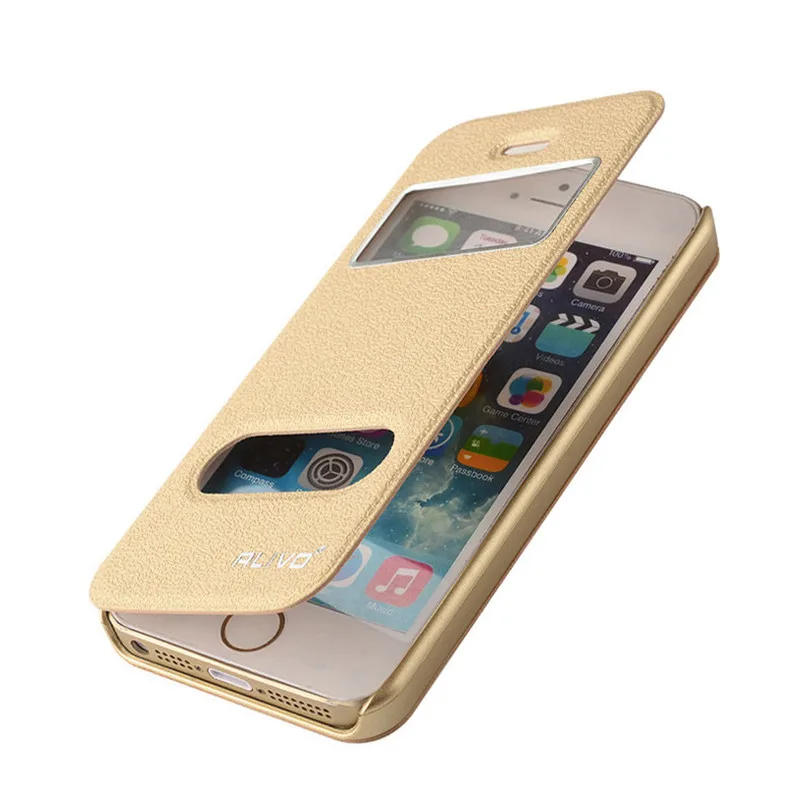 ALIVO for iPhone 5s case flip leather phone cover for apple iPhone 5