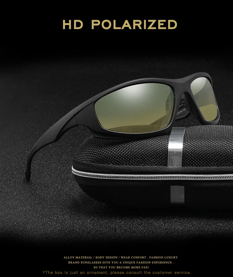 Новинка, брендовые солнцезащитные очки для мужчин и женщин с поляризованными линзами для дневного и ночного видения, лучшие очки для ночного видения, UV400