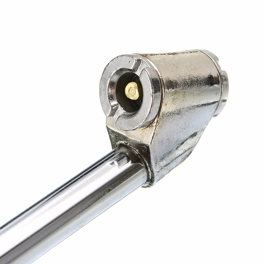 Treyues 1pc Universal Motorcycle Dual Head Long Reach Tire Air Chuck Inflator Metal For Car Auto Bicycle