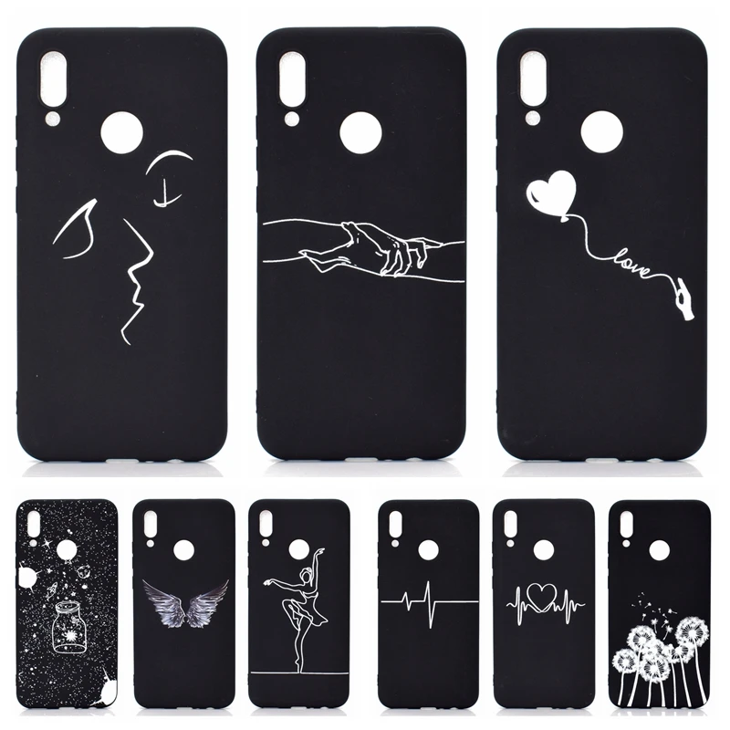 

Honor 8X for etui Huawei P Smart 2019 Soft Case Honor 10 Lite Covers Black Silicon Case for Funda Huawei P Smart 2019 Phone Case