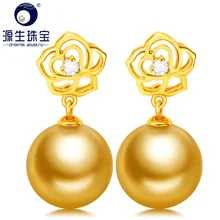 YS Rose дизайнерские серьги 10-11 мм Натуральная культивированная жемчужина Южных морей висячие серьги ювелирные украшения