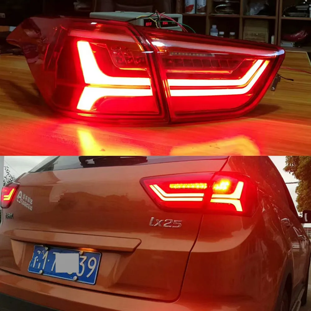 

Car Flashing 1set LED rear bumper lamp brake tail light running light daytime Warning For Hyundai creta ix25 2014 2015 2016 2017