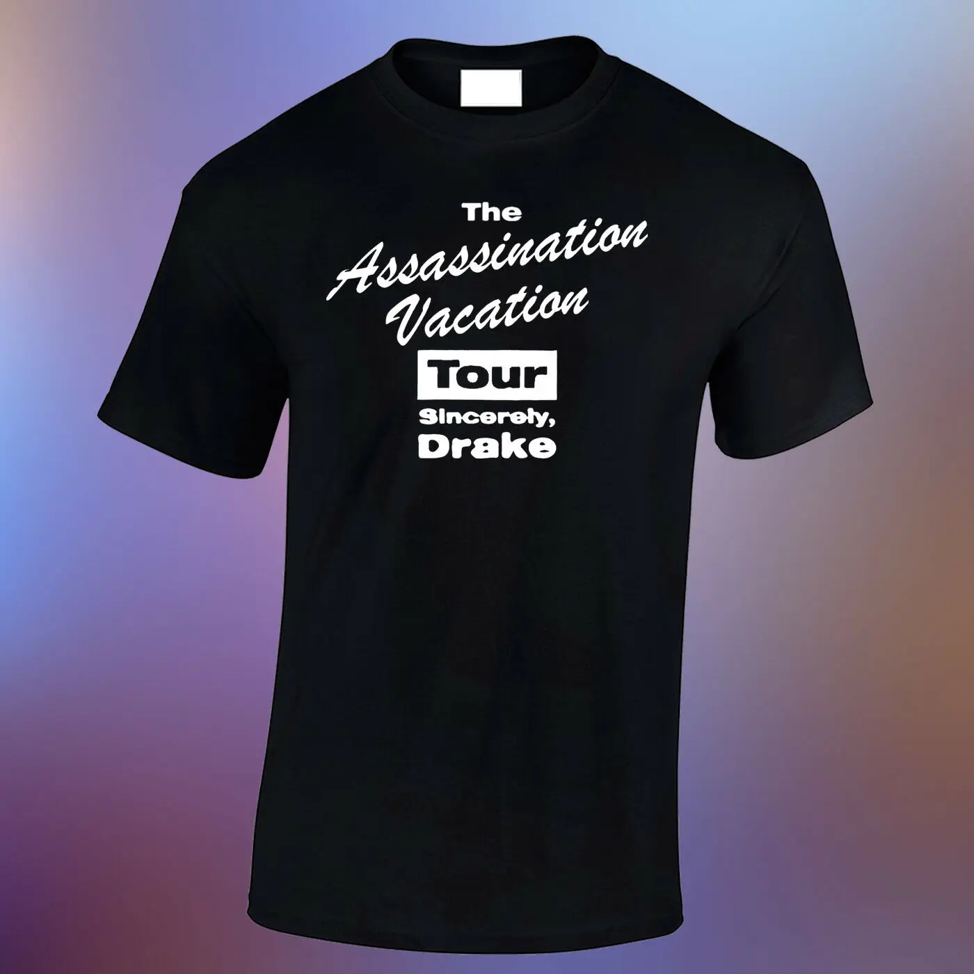 Мужская черная футболка Drake KILLING каникулы Тур 2019 музыка Великобритания WhiteText
