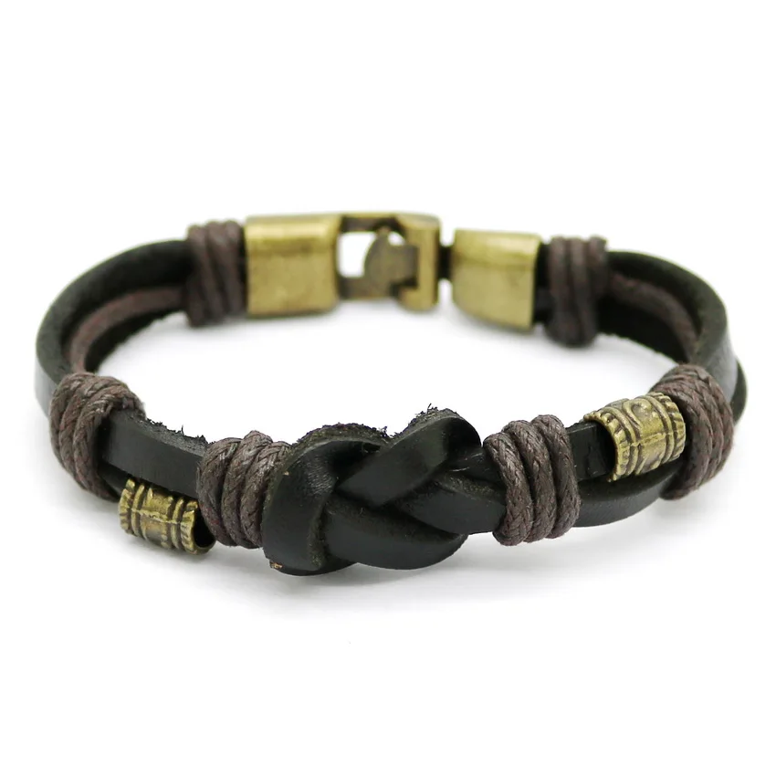 

2016 New Leisure Leather Bracelet Bracelets High-Quality Fashion Jewelry Retro Punk Mens Bracelet Fashion Leather Bracelet
