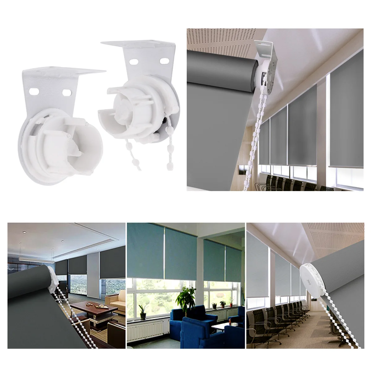 Curtain Roller Blind Shade Metal Core Clutch Bracket Cord Beaded Chain