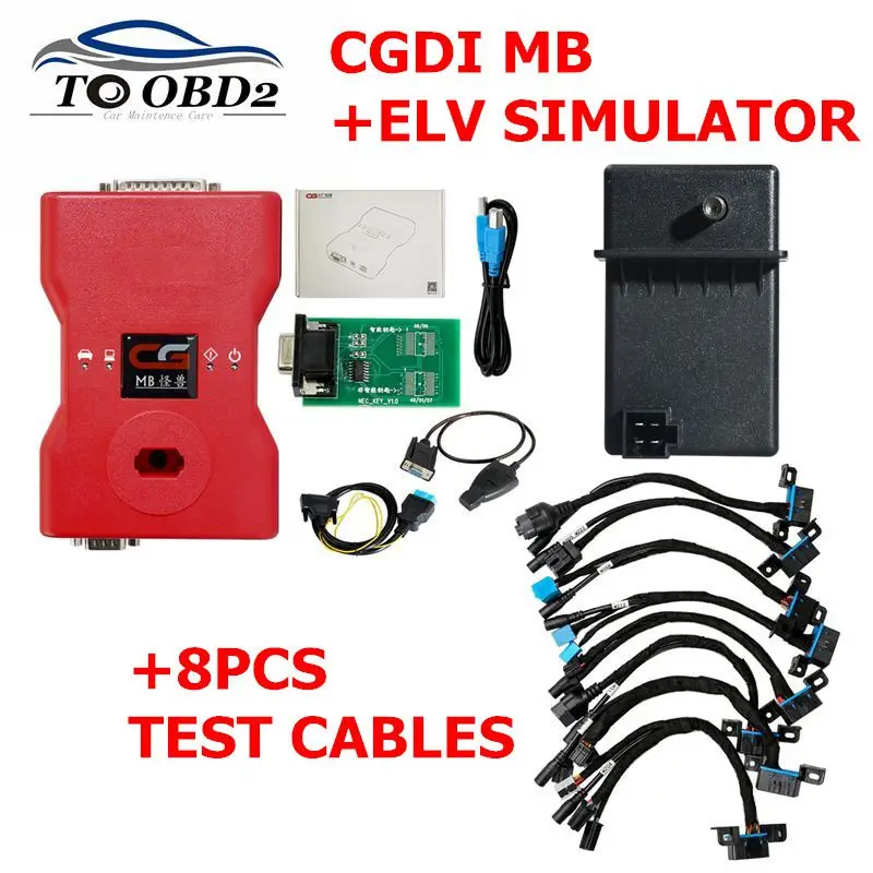 CGDI AND ELV SIM 8 CGDI Prog MB для Benz, Автомобильный ключ, добавить самый быстрый для Benz, ключ программист, поддержка всех ключей, потерян с адаптером переменного тока ELV - Цвет: CGDI AND ELV SIM 8
