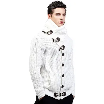 

Brand Clothing New Sweater Men's Long Sleeve Coat Solid Cotton Men Pullovers Sweaters-Neck Casual Male