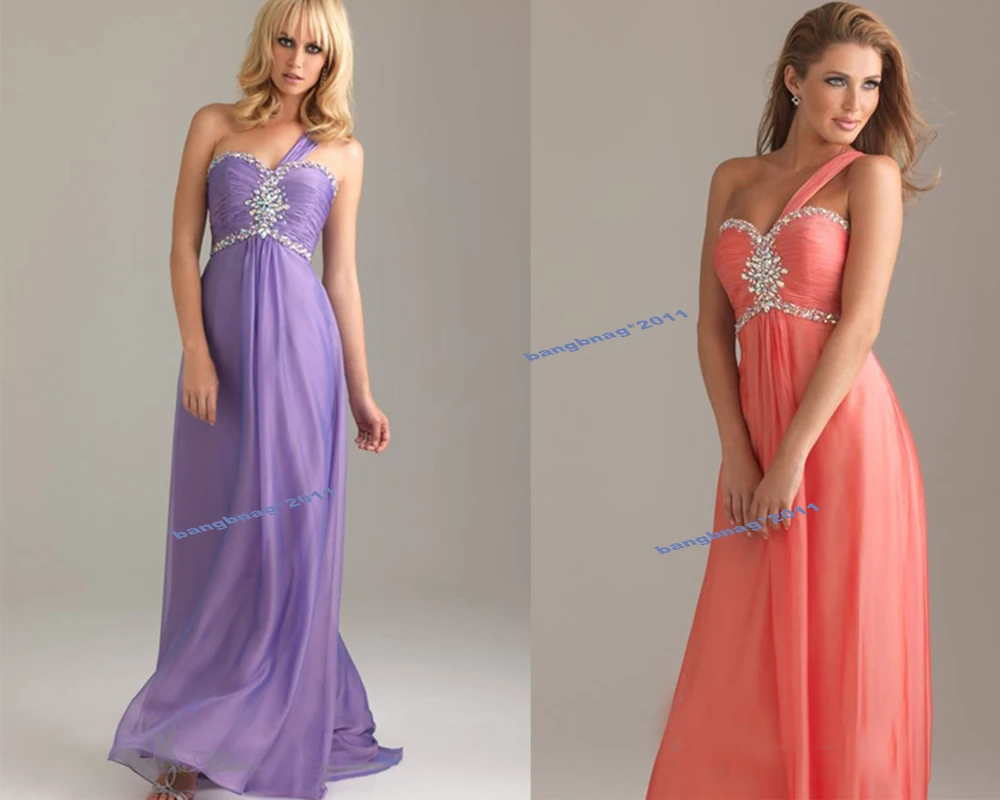 

dress free shipping 2013 Beaded One-shoulder Graduation Dresses Dress Party Prom Dress Evening Ball Gown
