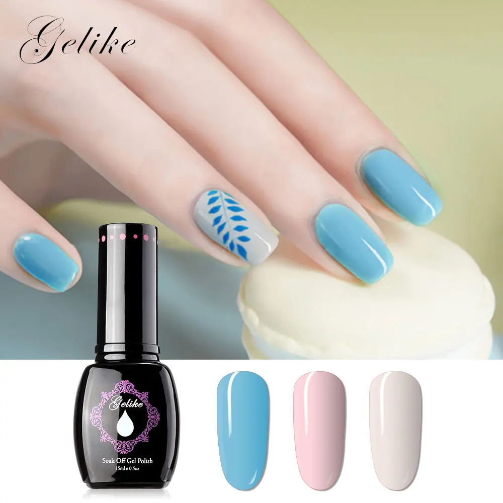 Gelike 15 ML LED UV Gel Polish Soak Off Gel Nail Polish Clear Color