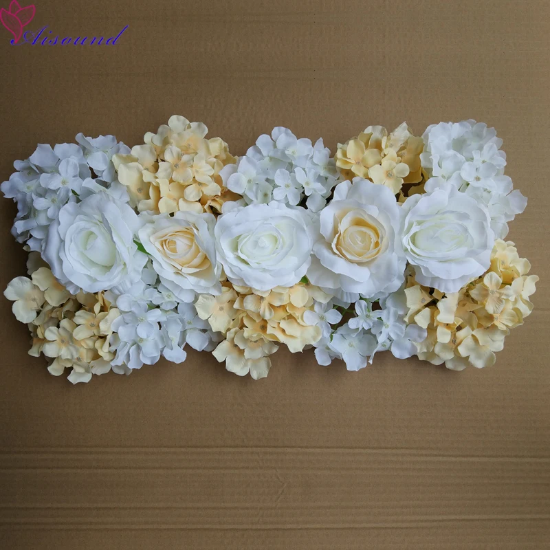 Aisound Artificial Floral Arch For Arrangement Wedding Road Lead Hydrangea Rose Flower for Wedding Arch Decor 2pcs/lot