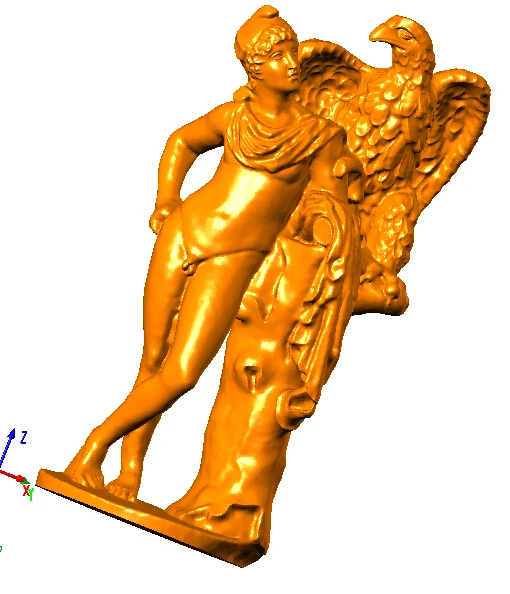 3D модель рельефного для ЧПУ STL файл формата Орел и голый мужчина