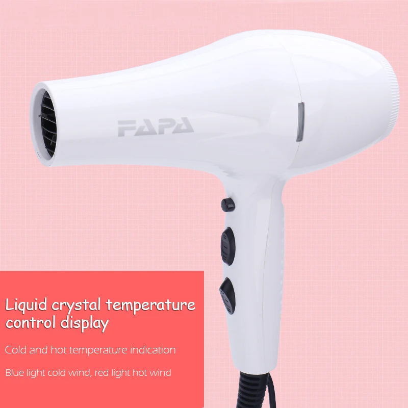 

High-power Hair Dryer Professional Hair Dryer Thermostat Durable Hot and Cold Wind Silent Multi-function Adjustable Hair Tools