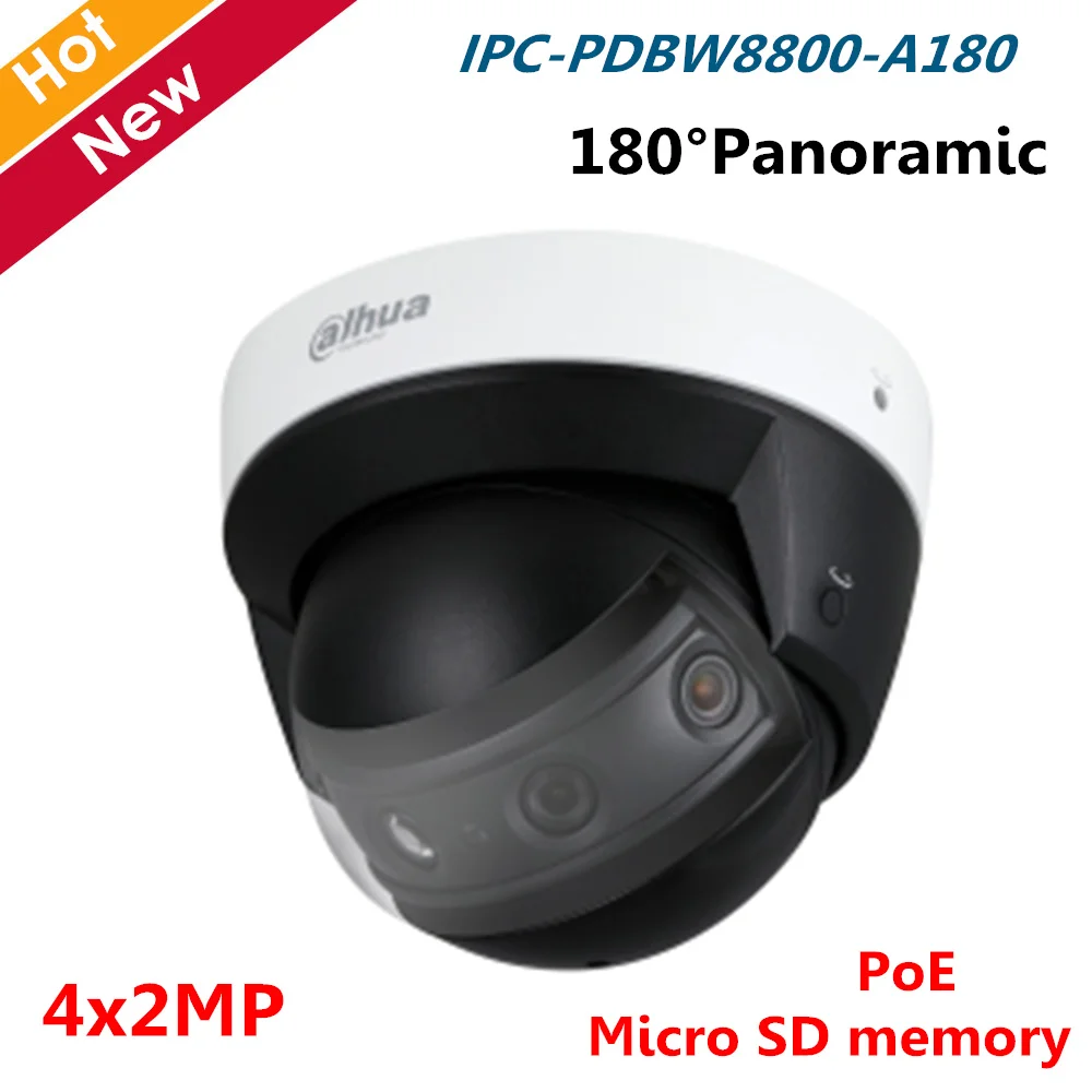 Dahua Panoramic IR Dome Network Camera IPC-PDBW8800-A180 4x2MP Support SD Card Smart detection 180 degree PoE IP Camera Dahua Panoramic IR Dome Network Camera IPC-PDBW8800-A180 4x2MP Support SD Card Smart detection 180 degree PoE IP Camera