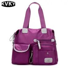 KVKY New Women nylon Oxford cloth shoulder bag large canvas handbags European and American Style Crossbody messenger Bag