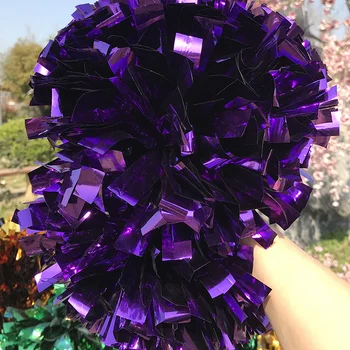 

Free Fast Shipping Cheerleader Baton Handle Pom pom Double head Game Adult Cosplay 6" 18pieces poms