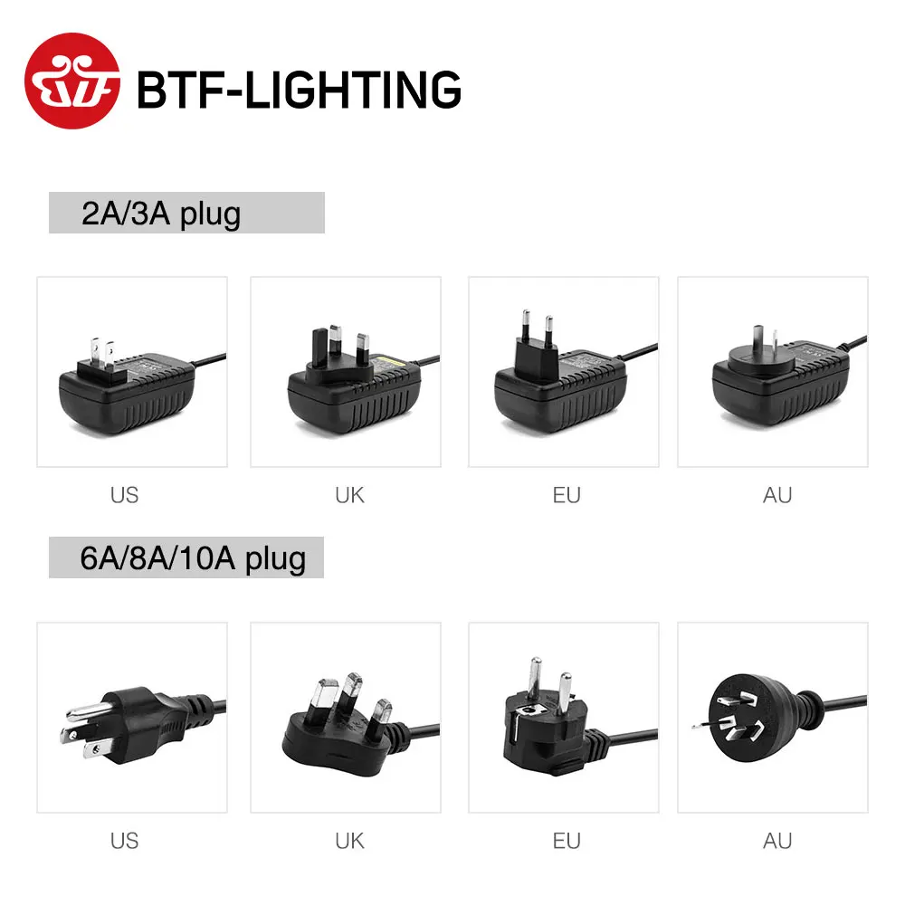 5V WS2812B светодиодный Питание 1A/2A/3A/6A/8A/10A адаптер переключения SK6812 LPD8806 WS2801 WS2811 Светодиодные ленты светильник