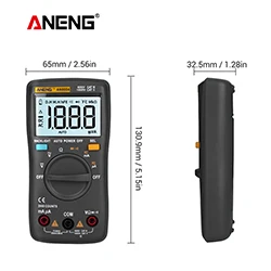 ANENG AN8004 LCD digital multimeter profesional capacitor tester esr meter richmeters inductance meter tester be true - Цвет: Черный