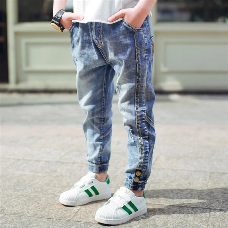 

New Children's clothes boy's jeans, Spring and autumn big boys casual leggings ankle length trousers kids fashion jeans. 3-14 Y