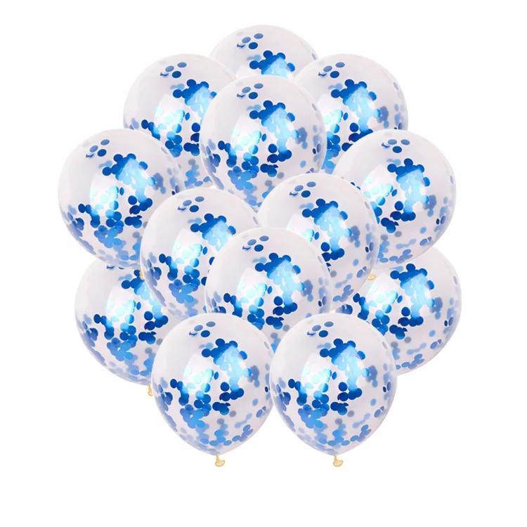 

5pcs 12inch Confetti Balloons Clear Latex Balloon for Wedding Decoration Happy Birthday Baby Shower Party Supplies