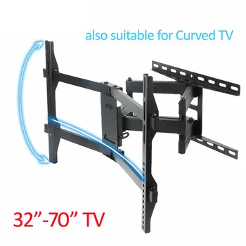 

DL-D-Q164 30"-70" 60" VESA 600X400 45kg full motion 6 arm adjustable arm tv bracket Curved lcd wall mount led stand swivel
