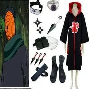 

Anime Naruto Cosplay - Apparel Naruto Akatsuki Costume Set Sasori / Tobi (obito) bundle Big Promotional Package Free Shipping