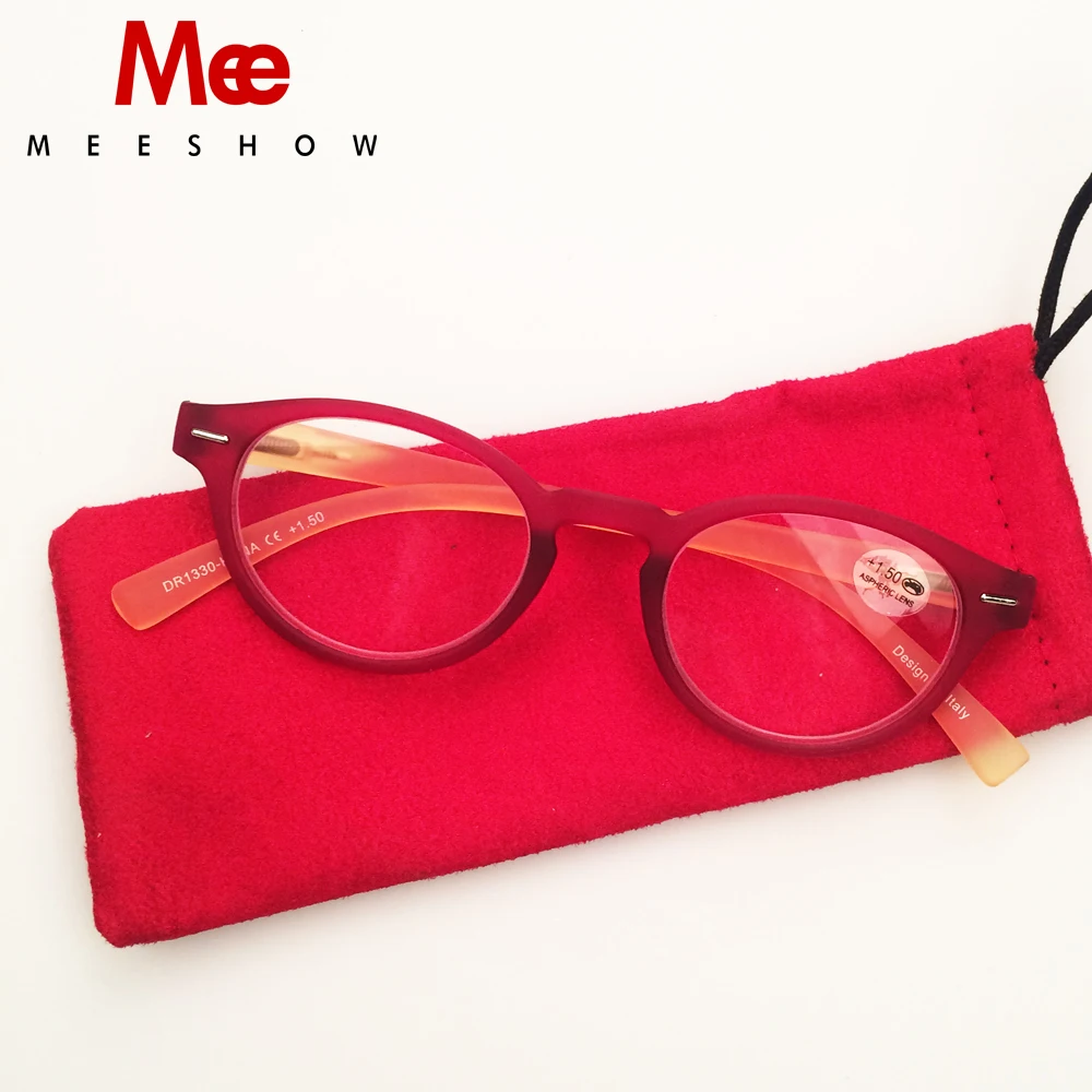 

2019 CAT EYES Reading Glasses 1.5,1.75,2.0, 2.25, to +3.5 classic youthful round women reading glasses with case 1330