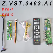 Z. VST.3463.A1 V56 V59 универсальная ЖК-плата с поддержкой DVB-T2 ТВ-плата+ 7 кнопочный переключатель+ ИК+ 4 лампового инвертора+ LVDS