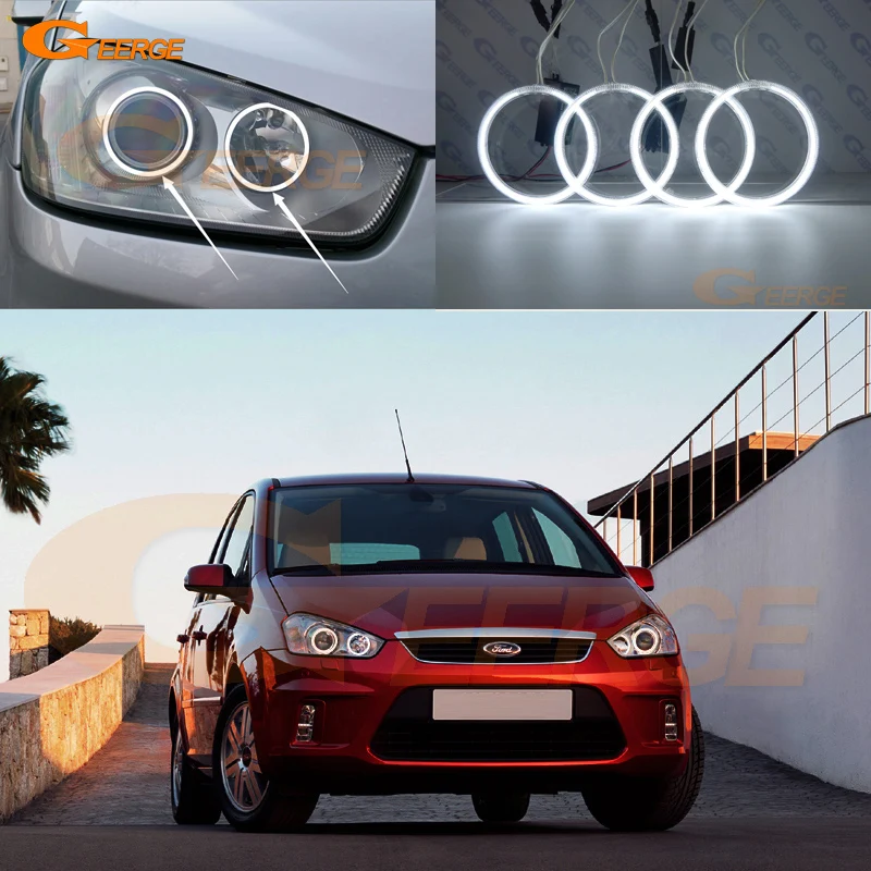 Для Ford Focus C Max 2003 2004 2005 2006 2007 2008 2009 2010 отличный ультра яркий CCFL ангельские глазки