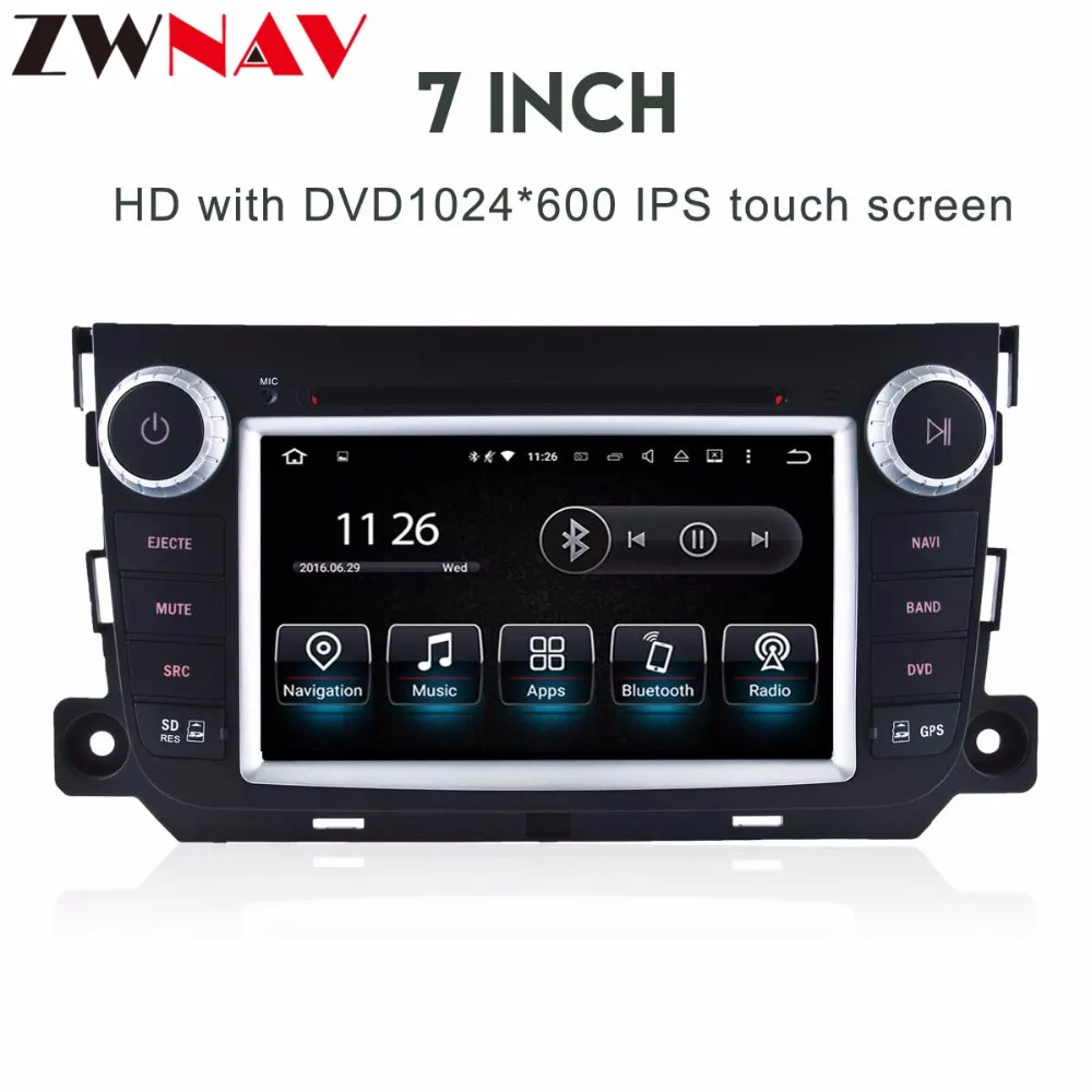 4GB RAM Android 8.0 Car DVD Player GPS for Mercedes/Benz Smart Fortwo 2012 2013 2014 2015 2016 with Mirror-link Radio WiFi BT