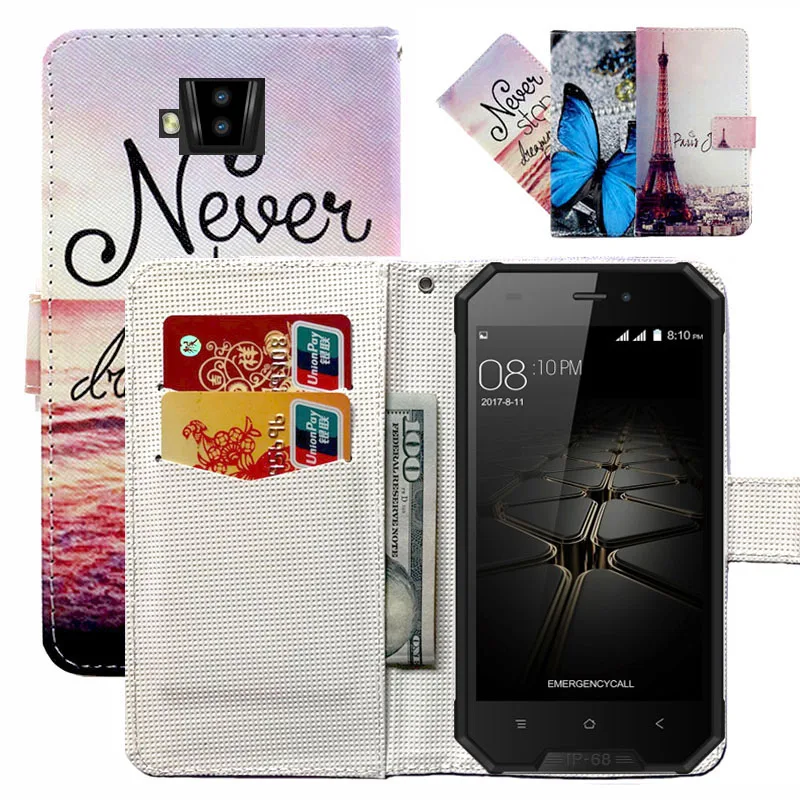 

Fashion 11 Colors Cartoon Painting PU Leather Magnetic clasp Wallet Cover For Blackview BV4000 / BV4000 pro Case
