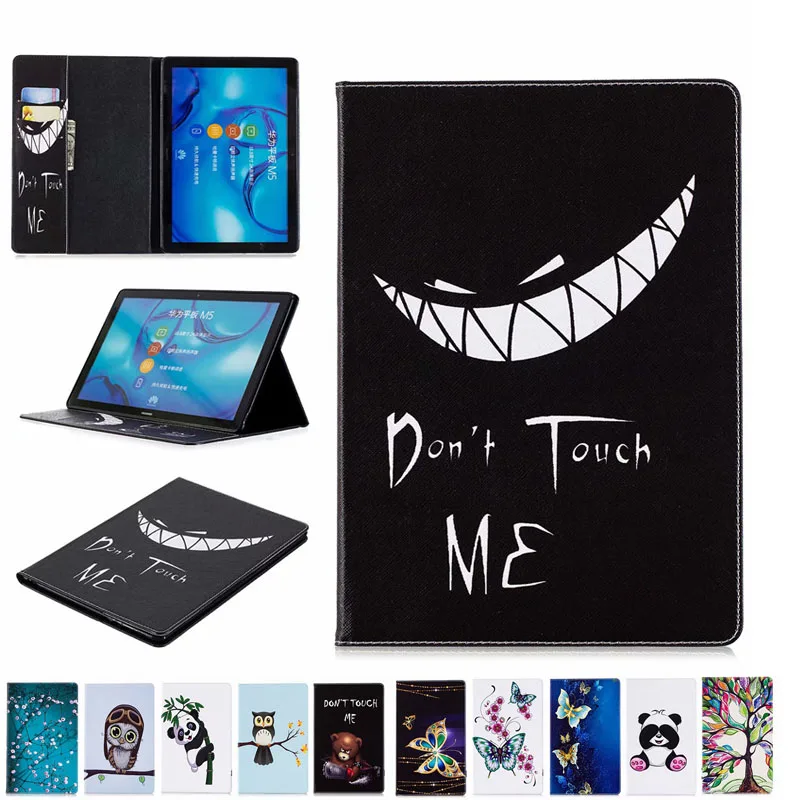 

Fashion Cartoon painted Pu leather stand holder Cover Case For Huawei MediaPad M5 10.8 / 10 Pro CMR-AL09 CMR-W09 10.8 inch Table