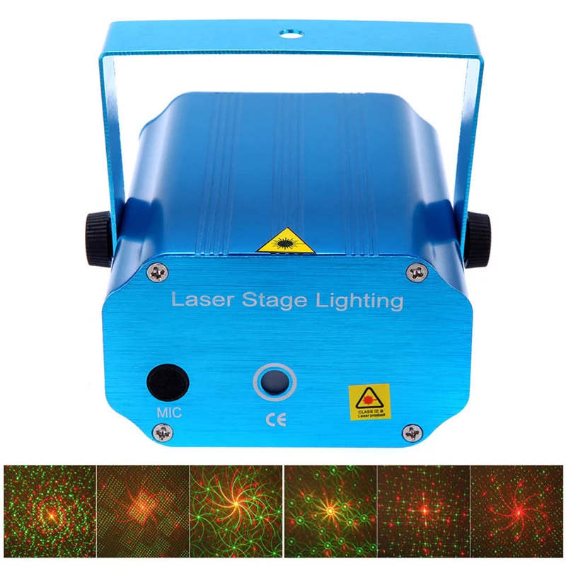 

LED Mini Stage Light Laser Projector Club Dj Disco Bar Stage Light Voice-activated For Parties Room Show Birthday Party Wedding
