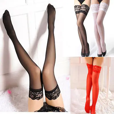

2019 New LACE TOPPED THIGH HIGH SHEER FISHNET STOCKINGS