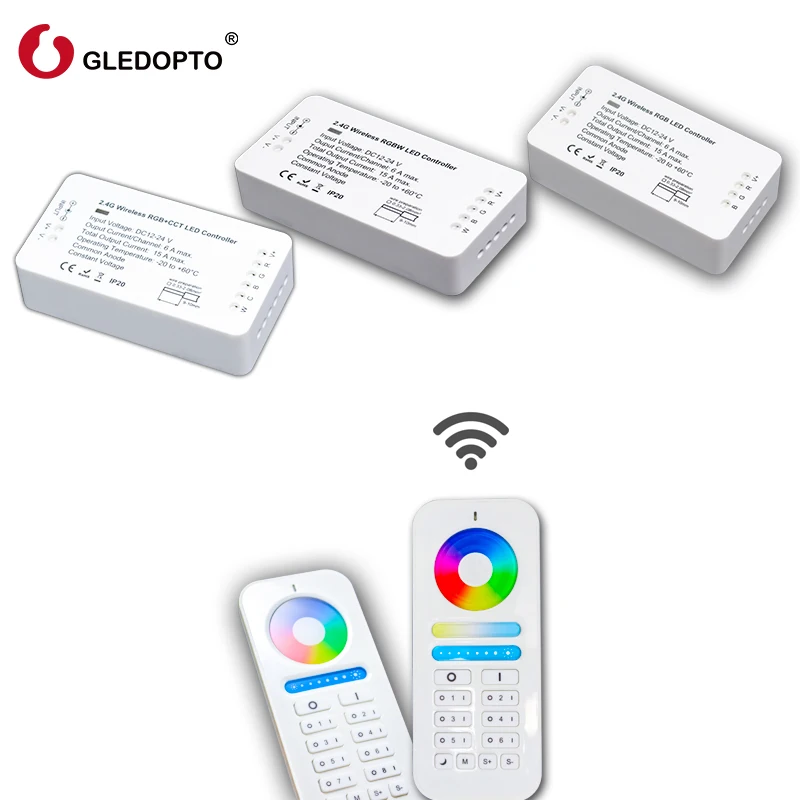 

(Not zigbee) 2.4GHz RF Led Controller Wireless RGB RGBW RGB+CCT Controller DC12/24V led strip controller wifi 8zone remote