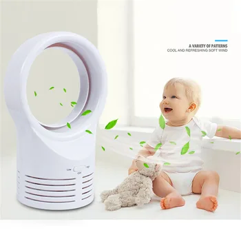 

2019 New Leafless Fan Student Mini Fans Cooler Creative Desktop Desktop Office for UK/US/EU