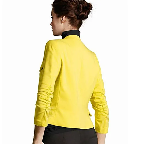 2017 أعلى جودة المرأة كوريا نمط لون الحلوى الصلبة ضئيلة تناسب سترة التجزئة/الجملة 5AXG 7EY9 7N8L