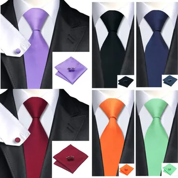 

Woven Silk Necktie HandMade Mens Tie Cufflinks and Handkerchief Set Hanky Gift