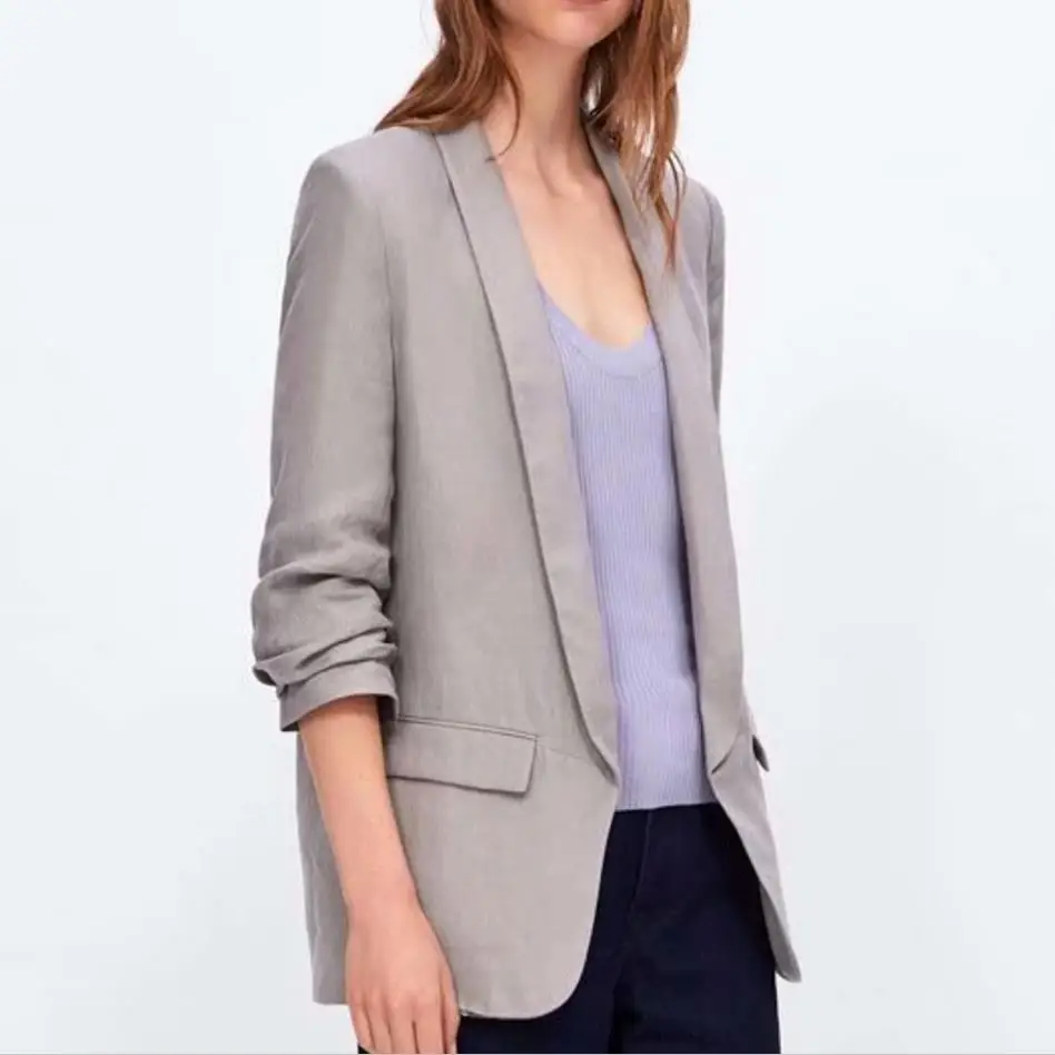 

2018 Fashion Blazer Women small Suit Cardigan long Sleeve Ladies Spring Casual blazer