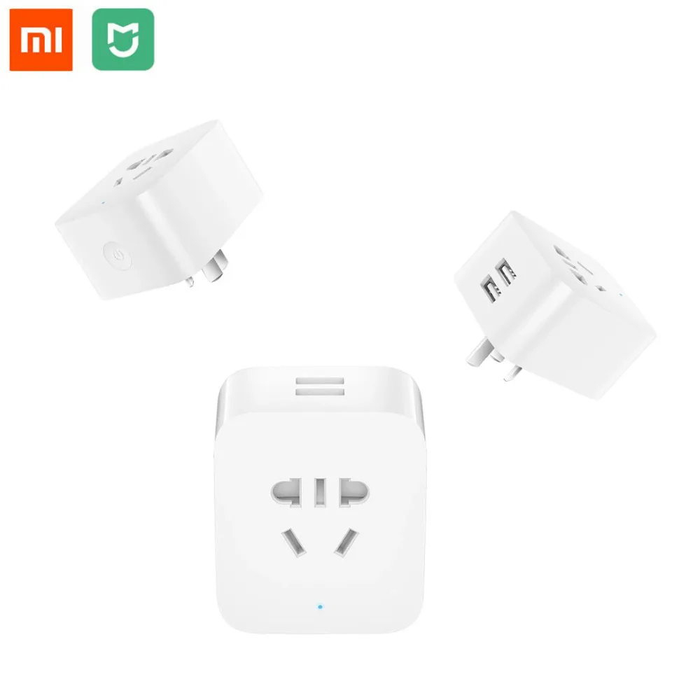 New Original Xiaomi Mijia Smart socket Update version Mi Socket, with 2 USB interface fast charge for xiaomi smart home kits