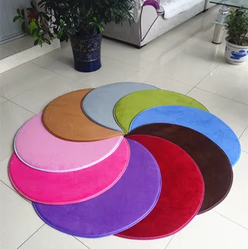 

Home Supplies 5 Size Coral Fleece Soft Round Carpet Non-Slip Water Drawing Floor Rug Chair Yoga Mat For Bedroom Living Room