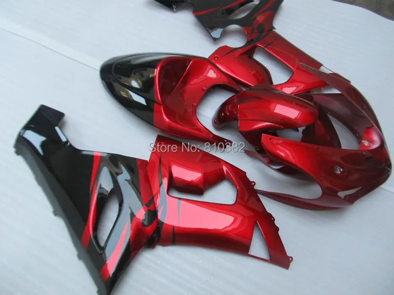 

Motorcycle Fairing kit for KAWASAKI Ninja ZX6R 05 06 ZX6R 636 2005 2006 Hot red gloss black Fairings set +7 gifts SX60