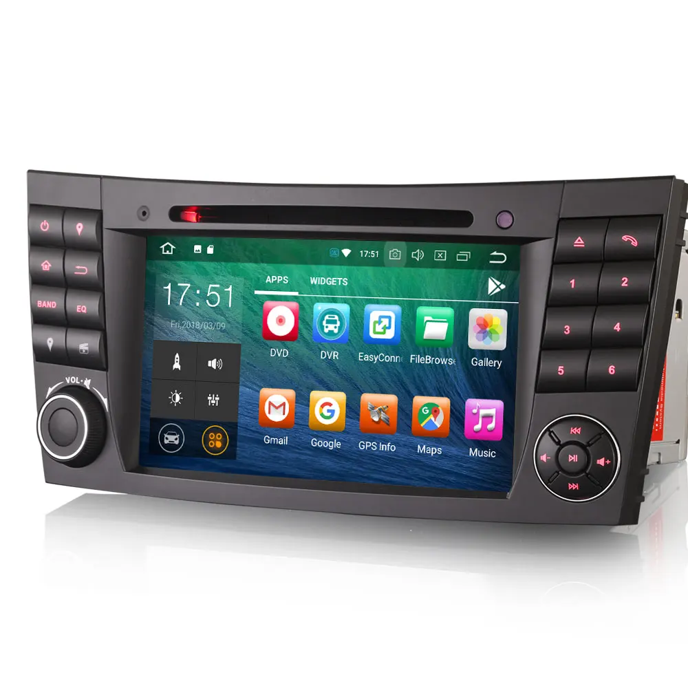 Erisin ES7880E 7-дюймовый автомобильный dvd Восьмиядерный android 8 0 4G RAM DAB OBD WIFI 3G для Mercedes ML/GL