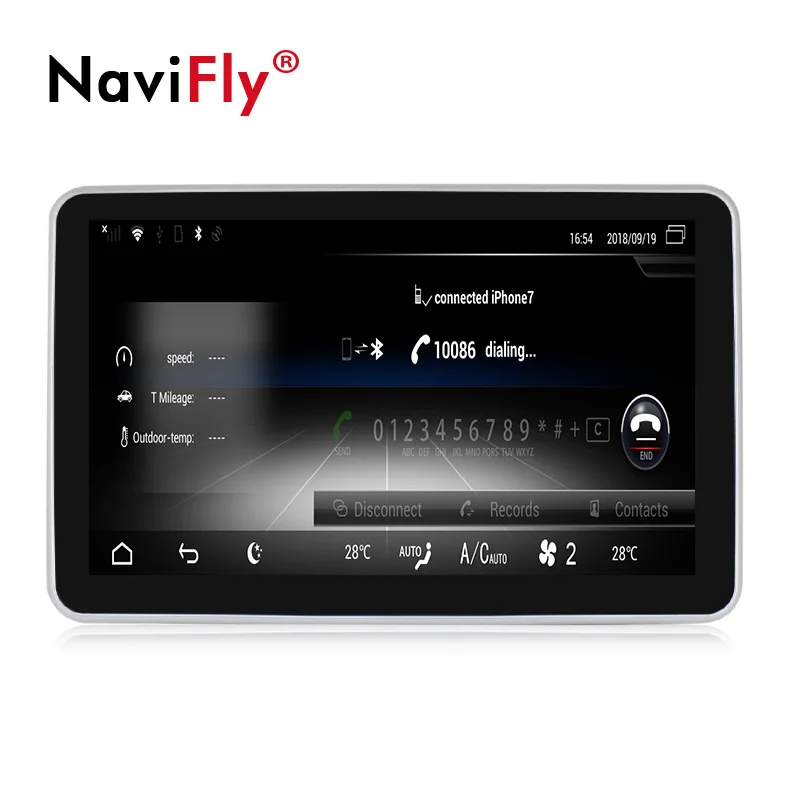 NaviFly 3G ram 32G rom 4G LTE автомобильный аудио gps радио плеер для Benz ML W166 2012- с 9 ''full touch